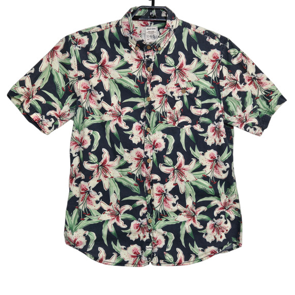 Colours Alexander Julian Hawaiian Shirt Size Large Tropical Aloha Hibiscus - Picture 1 of 5